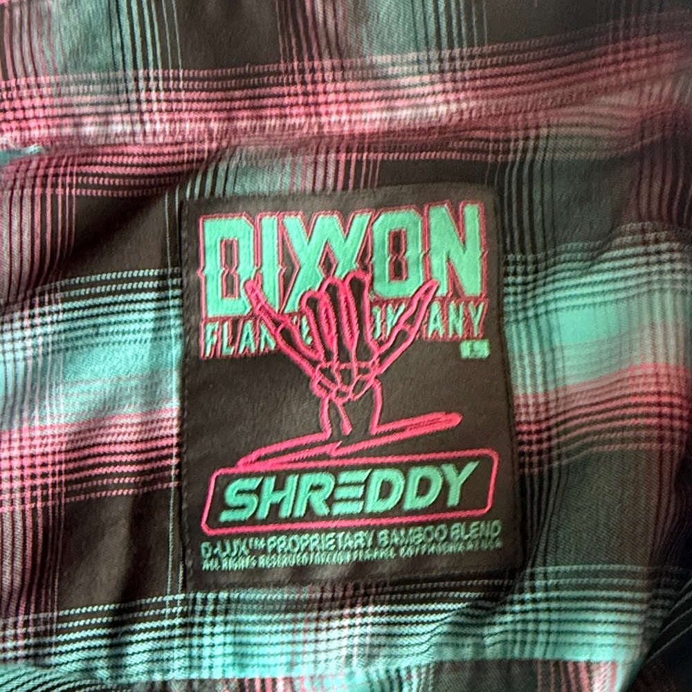 DIXXON Red and Black Plaid Casual Button Down Shirt